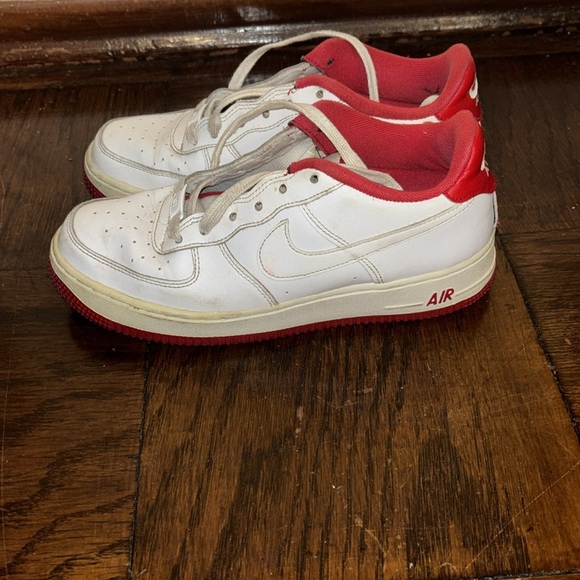 Nike Air Force 1's,  Red and White - Picture 4 of 9
